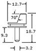 low profile 70 degree sem mount dimensions